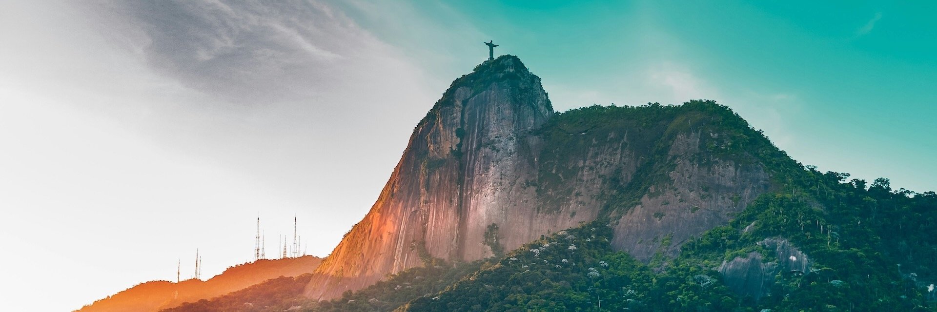 View of the Christ the Redeemer Statue in Rio de Janeiro