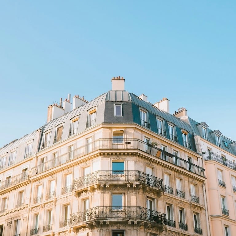 Apartment buildings in Paris