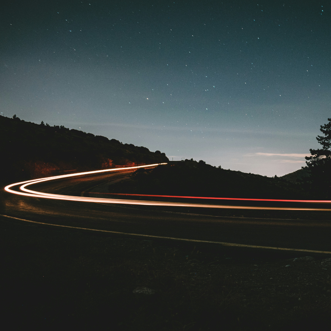 road long exposure lights