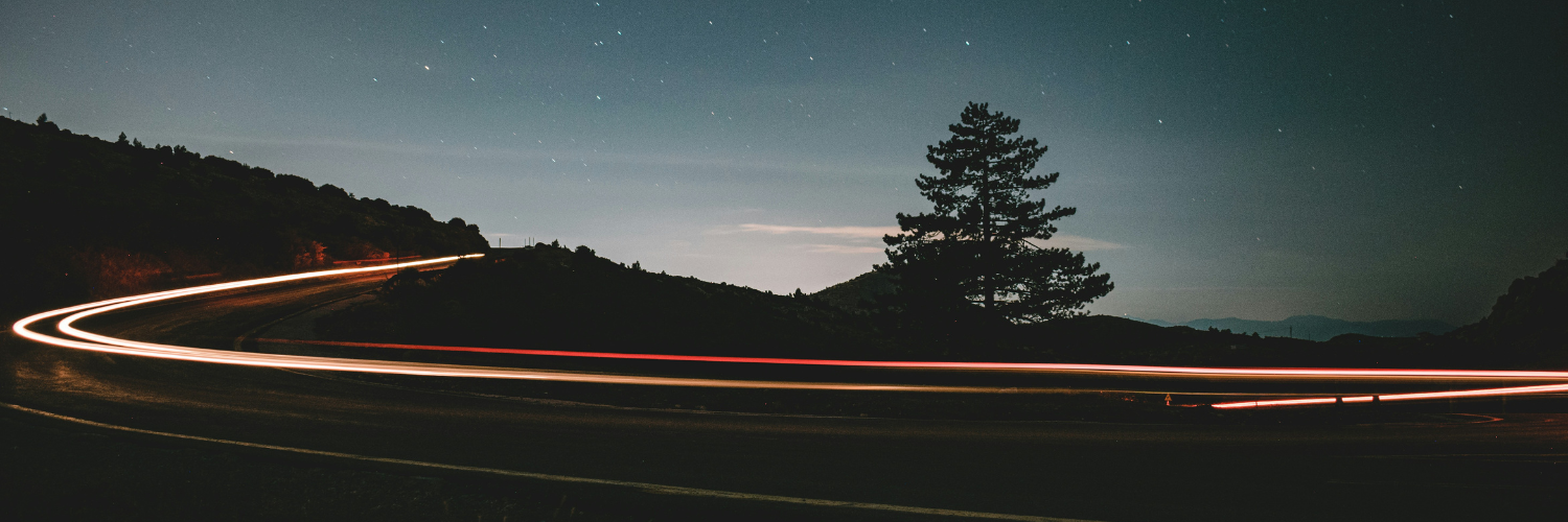 road long exposure lights
