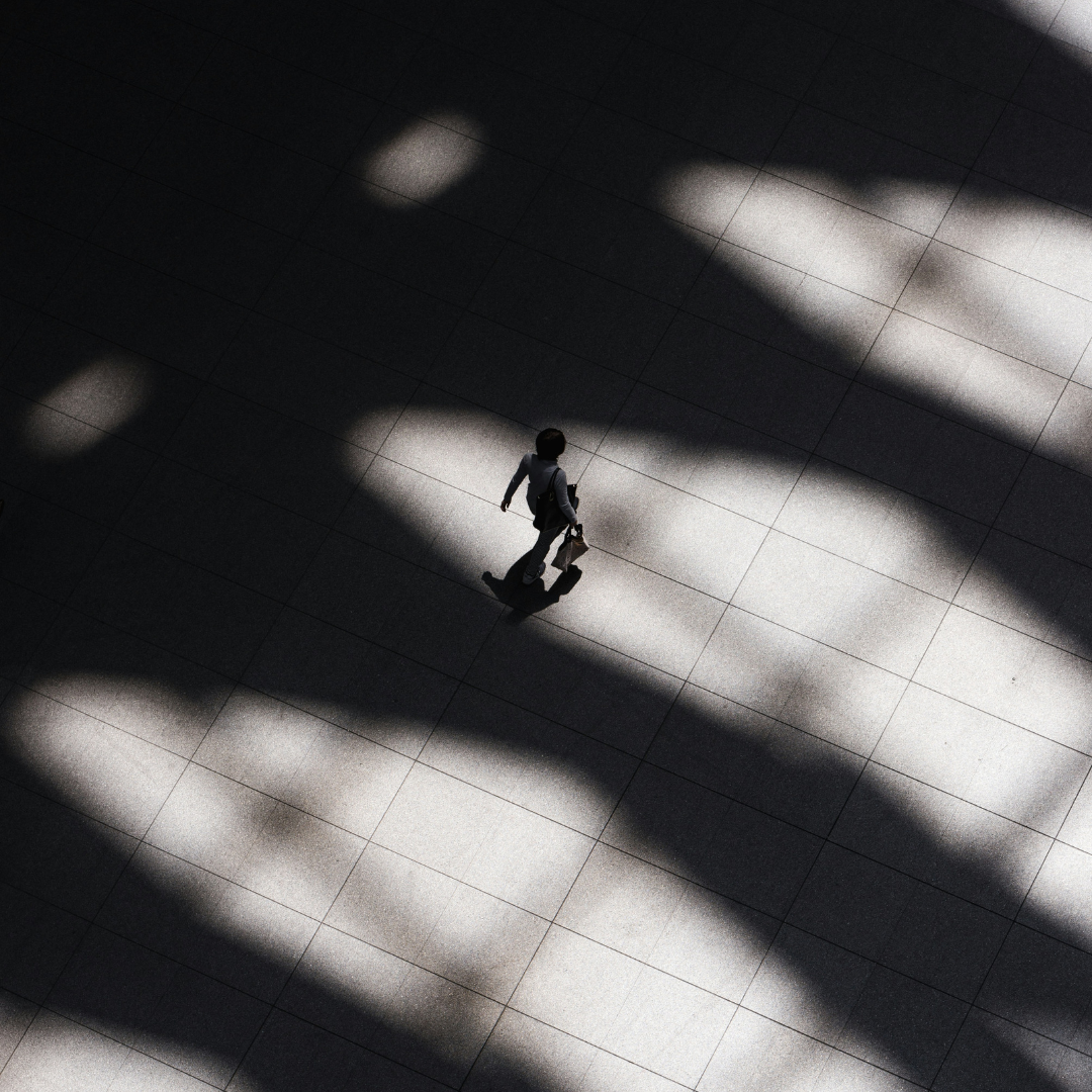 Person walking_aerial_shadows