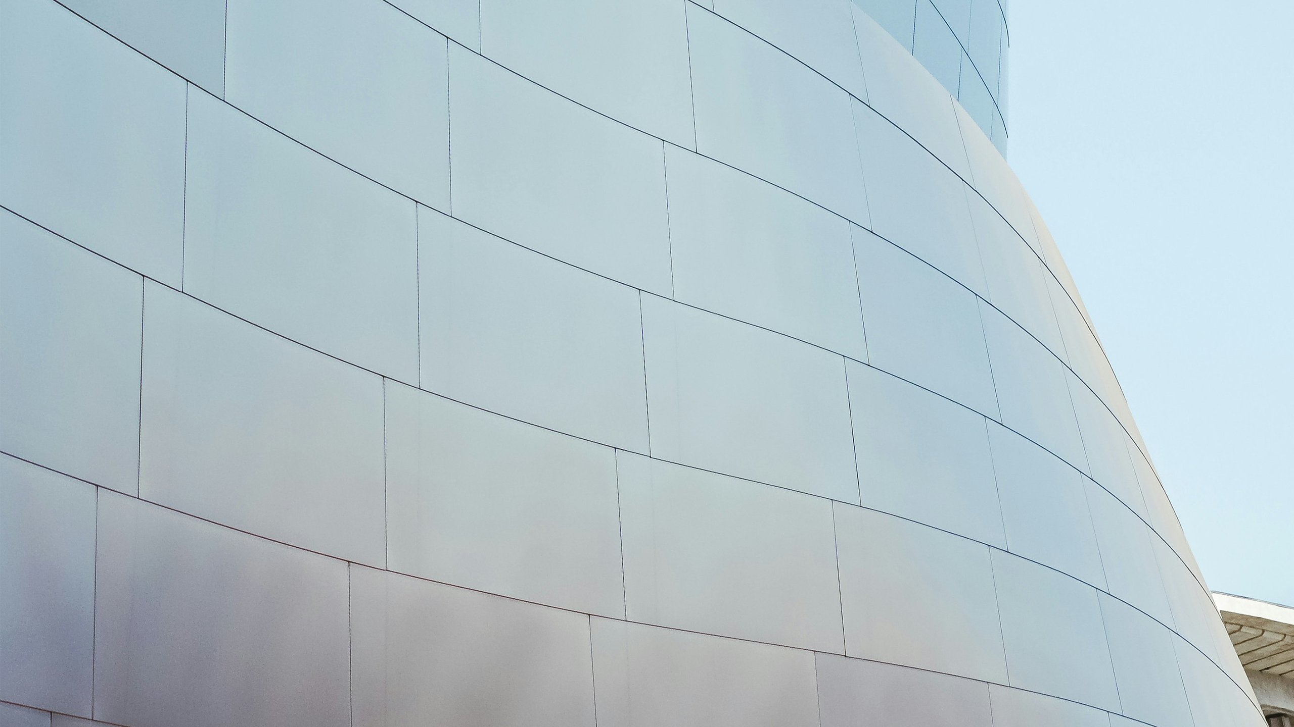 abstract blue glass building