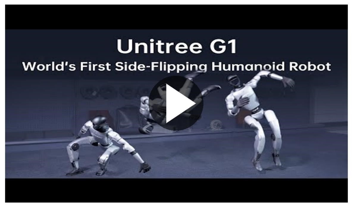teaser tile of a video for the world's first side flipping humanoid robot