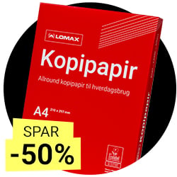 Lomax kopipapir / printerpapir A4/80g/500 ark