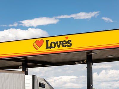 a love's diesel canopy