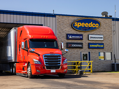 A truck in a Speedco bay