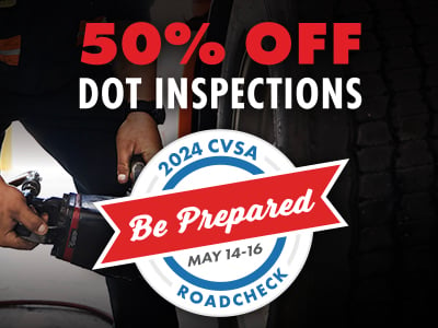 50% off DOT inspections for CVSA