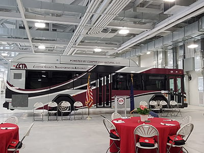 A photo of a CNG bus for Luzerne County Transportation Authority