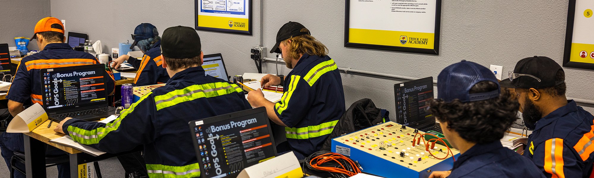 A photo of student learning at the Love's Truck Care Academy in Amarillo