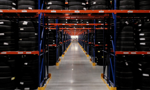 An interior shot of a retread facility