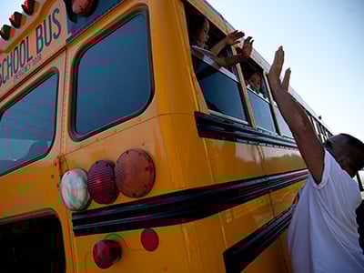 school bus with kids
