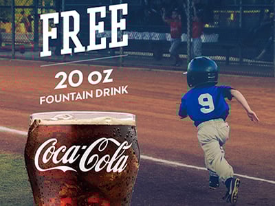 fountain drink promo at loves
