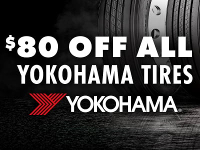 $80 off all Yokohama tires graphic