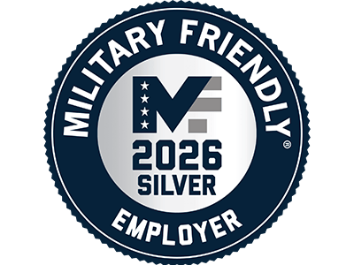 2026 Silver Military Friendly® Employer designation badge