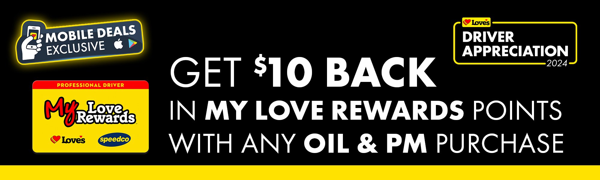 Get $10 back in MLR points with any Oil & PM purchase graphic