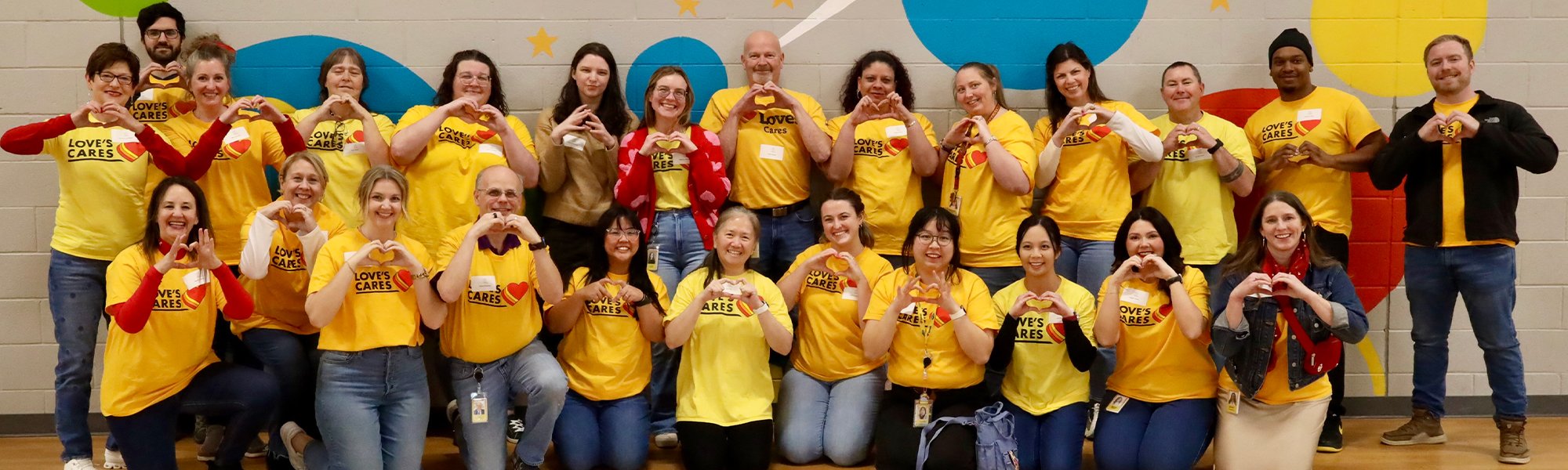 Love's Travel Stops corporate employees sharing the love at Positive Tomorrows volunteering event