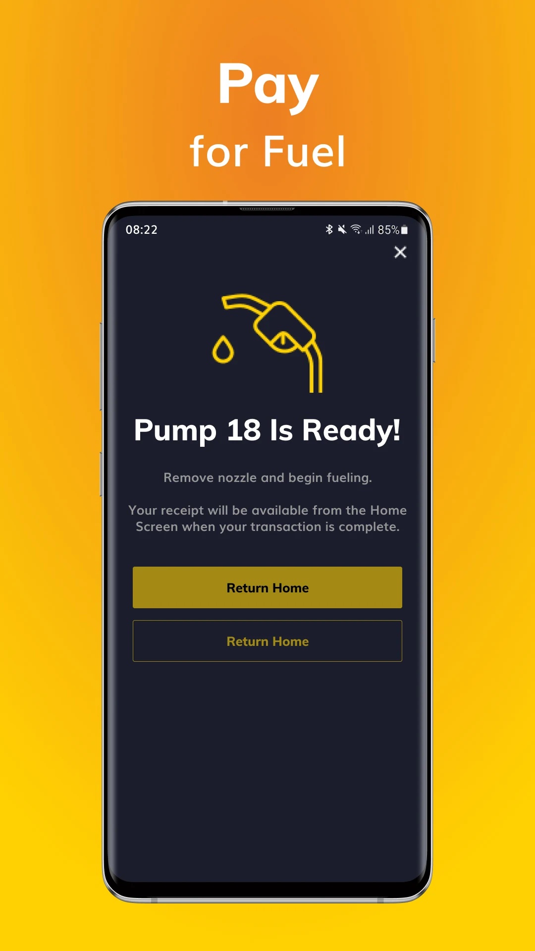 Screenshot of the Love's Connect App - Pay for Fuel