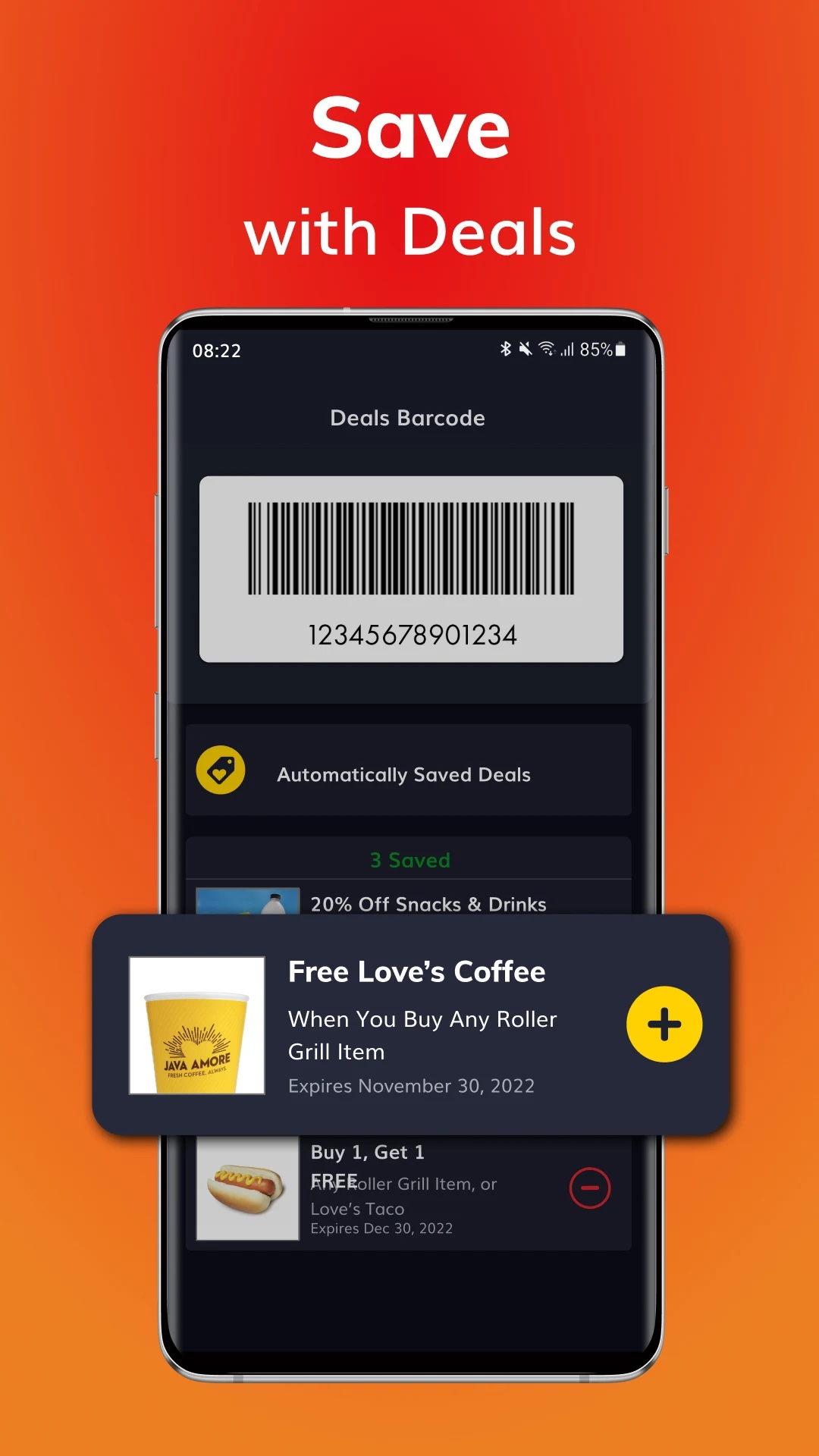 Screenshot of the Love's Connect App - Save on Deals