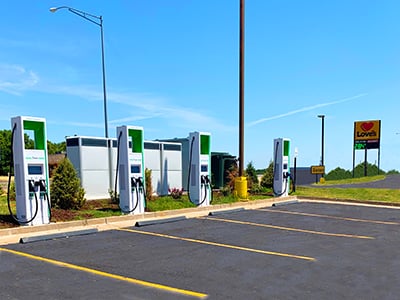 electrify america ev chargers at love's travel stops