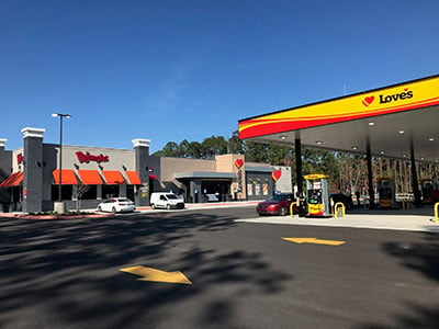 Love's Travel Stop exterior in Baldwin Florida