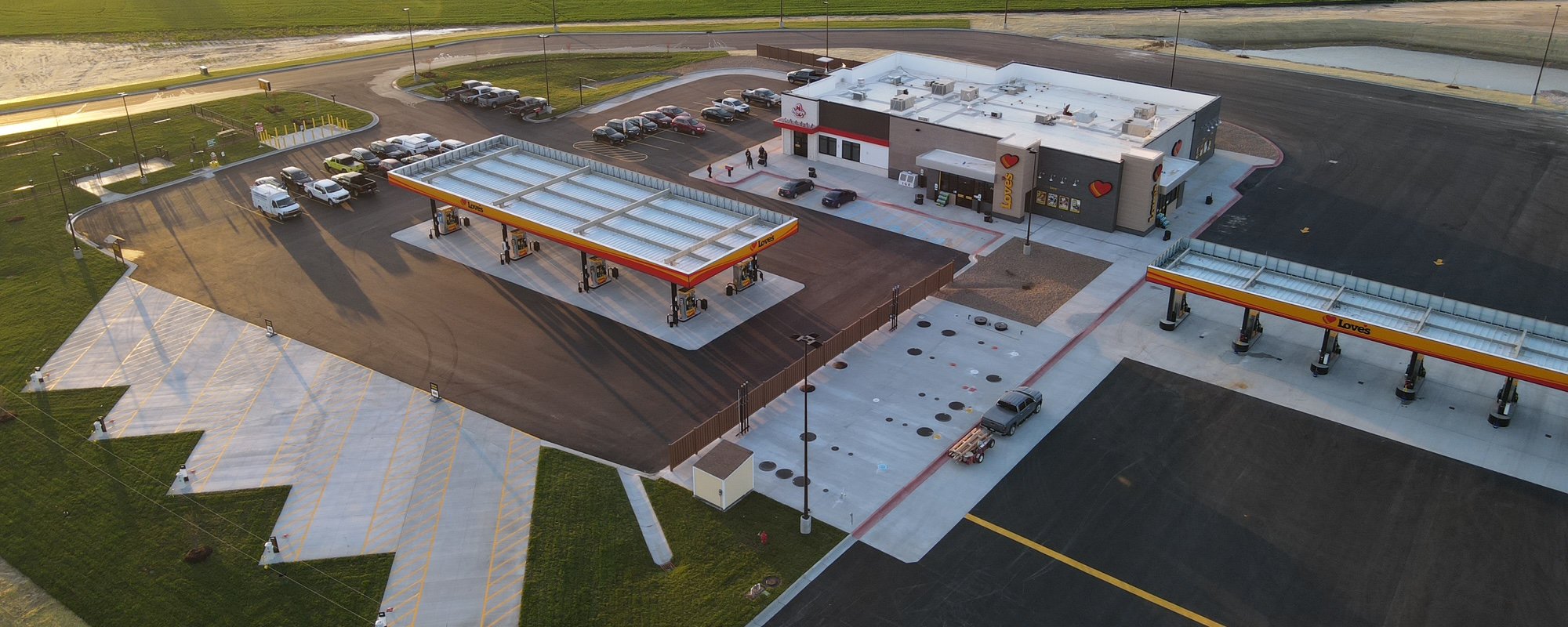 An aerial photo of Store 981 in Charleston, MO