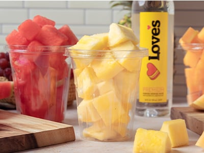 Image of Love's Fresh Fruit and Love's Premium Water