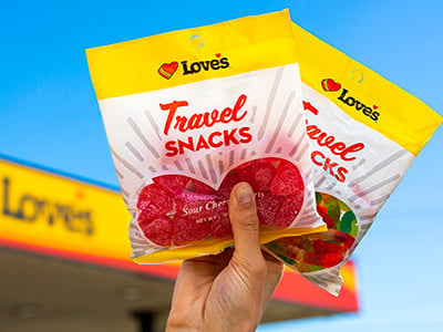 loves travel snacks candy line