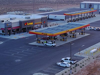 loves travel stops exterior in boron California