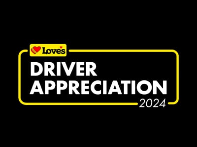 A driver appreciation logo with the love's logo
