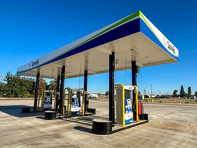Love's Alternative Energy canopy and cng fill up