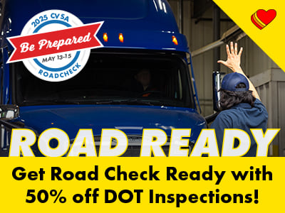 Save 50% on DOT inspections for CVSA specials.