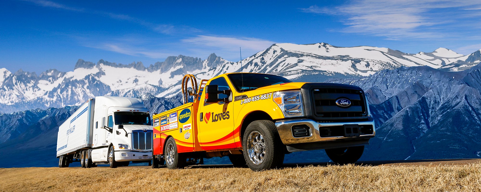 Love's Roadside Assistance truck