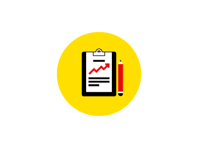 Notes on a clipboard icon