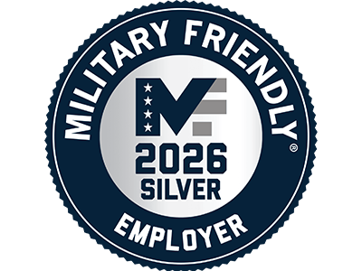 2026 Silver Military Friendly® Employer designation badge