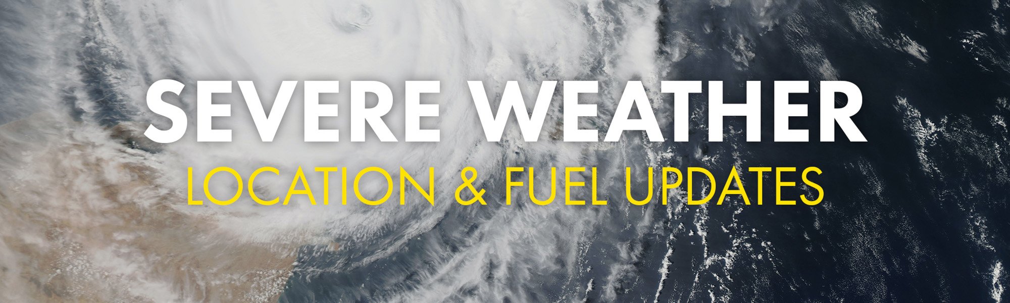 Severe weather location & fuel updates graphics
