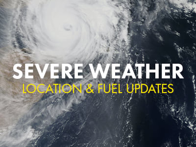 Severe weather location & fuel updates graphics