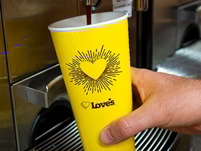loves truck stop coffee cup