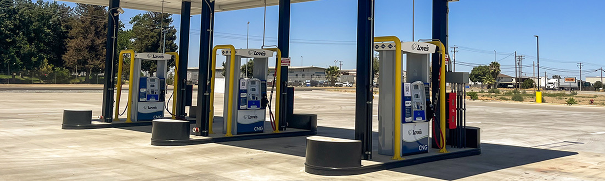 A photo of pumps at a Love's Alternative Energy station