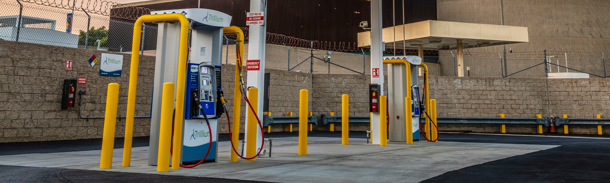 A photo of pumps at a Trillium station