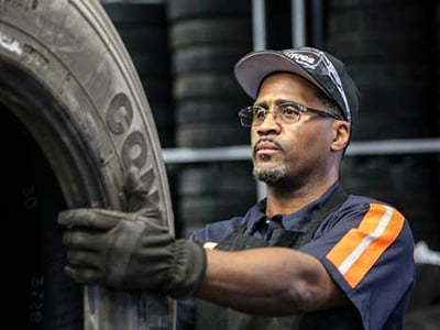 A retread technician
