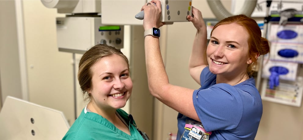 Two radiology technicians