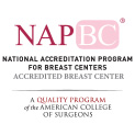 Logo recognizing National Accreditation Program for Breast Centers, a quality program of the American College of Surgeons