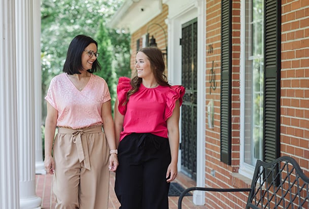 Women walking together
