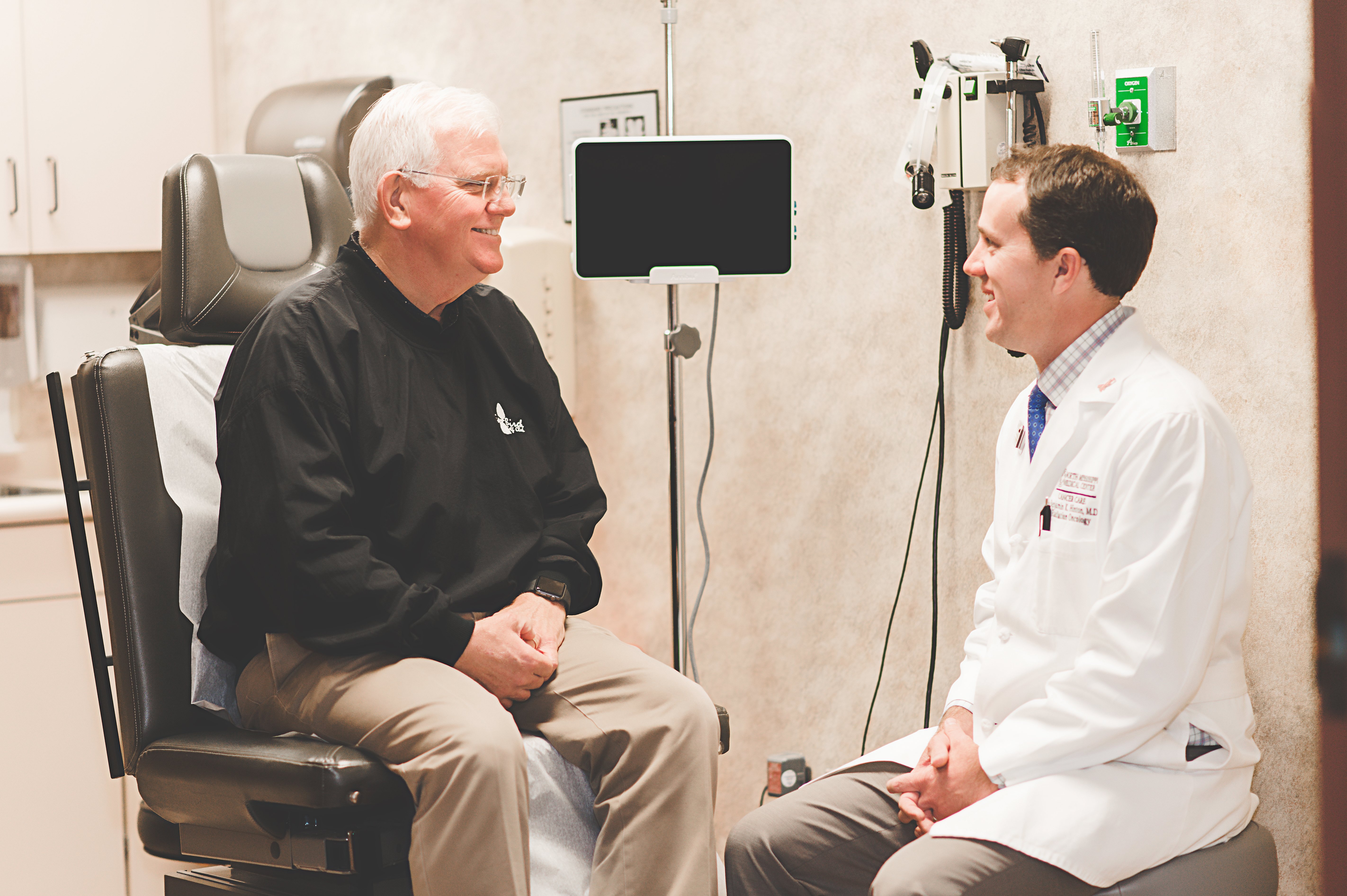Cancer Care radiation oncology doctor and patients