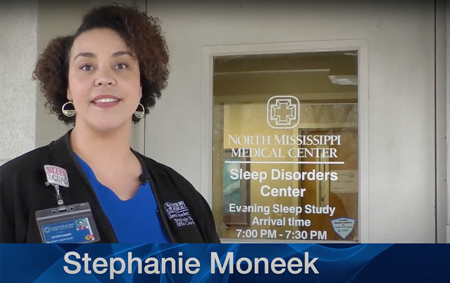 Stephanie Moneek talking about sleep study