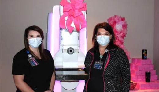 Celebrating 3-D mammogram machine