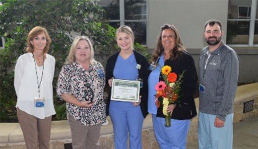 Morgan Johnson receives award