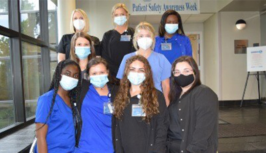 NEMCC Nurse Externs group picture in face masks