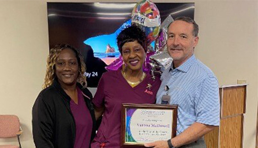Verona Ann McDowel receives award