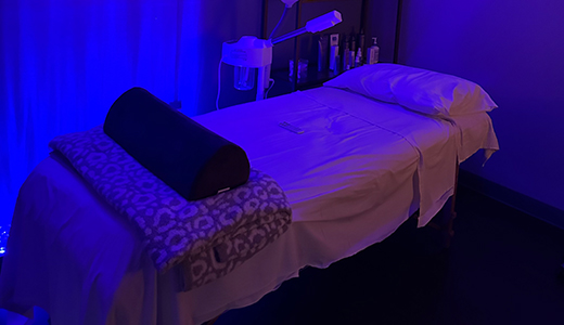 Med spa bed setup for appointment